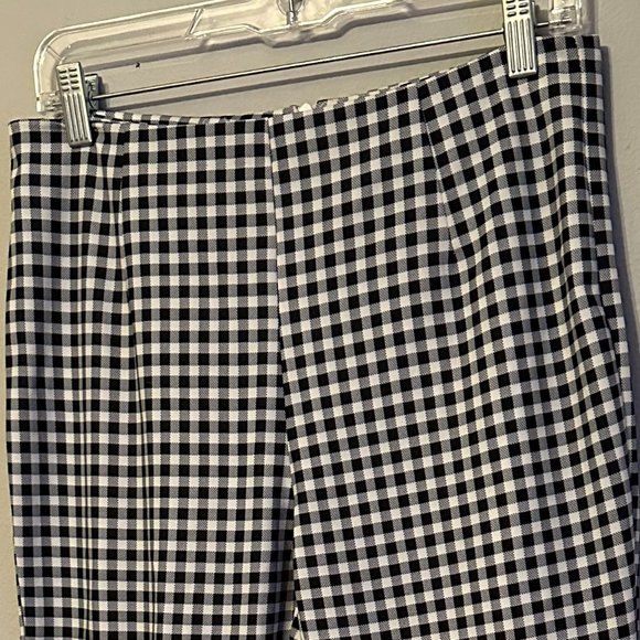 Princess Polly Women's Iggy Gingham Pants in White and Black Size 8 - Picture 7 of 16